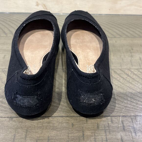 Bobs Skechers Shoes Women’s Size 7 Black Woven Slip On ballet flats - Picture 6 of 8